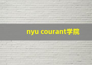 nyu courant学院